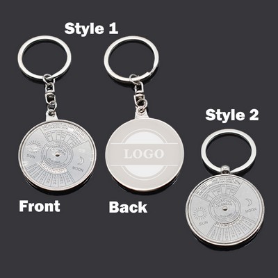 50 Year Perpetual Calendar Metal Keychain