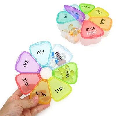 7 Day Compartment Tablet Pill Case Medicine Bottles Box