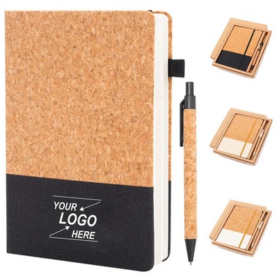 Cork Notebook and Pen Set Eco-Friendly Gift