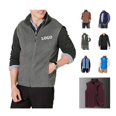 Men's Full Zip Polar Fleece Vest