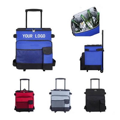 Removable Wheels Insulated Portable Foldable Cooler Bag