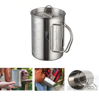 16 Oz. Stainless Steel Camping Cup