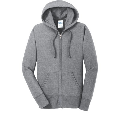 Port & Company® Women's Core Fleece Full-Zip Hooded Sweatshirt