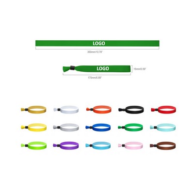 Polyester Event Wristbands With Locking Bead