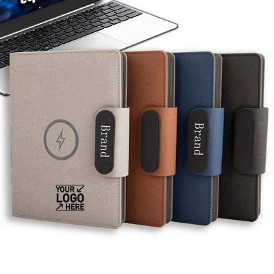 Large Capacity Wireless Charging Notebook with Storage