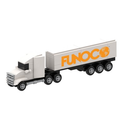 Small Semi-Truck Semi-Custom Stock Toy Brick Kit