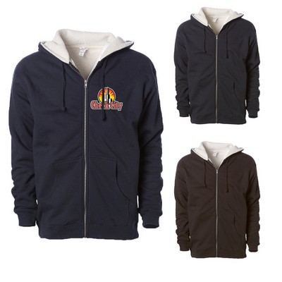 Independent Trading Co. Sherpa Lined Zip Hooded Sweatshirt