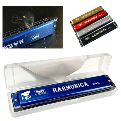 24-Hole Double-Row Harmonica