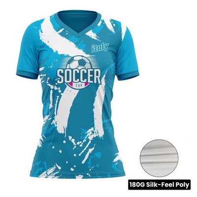 Women's Sublimation Soccer Jersey - 180G Silk-Feel Interlock