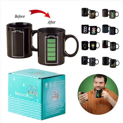 11 oz Color-Changing Heat Sensitive Ceramic Mug