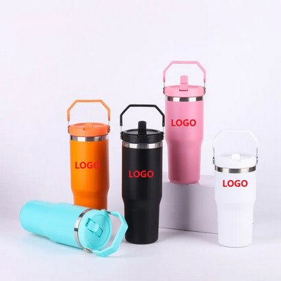 30 OZ Double Walled Vacuum Tumbler With Carry Handle