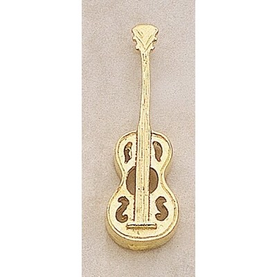 Guitar (Cut Out Style) Marken Design Cast Lapel Pin (Up to 1 1/2")