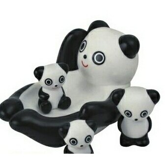 Rubber Panda 4 Pieces Big Family