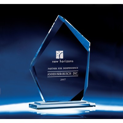 10.5" Crystal Summit Award w/Glass Base