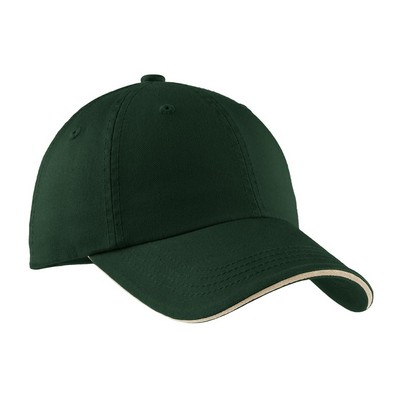 Port Authority® Sandwich Bill Cap w/Striped Closure