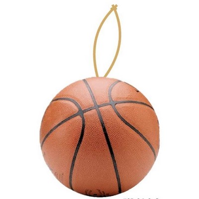 Basketball Ornament w/ Clear Mirrored Back (6 Square Inch)