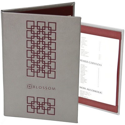 Book Cloth Double Panel Pocket Menu Cover (8 1/2"x5 1/2")