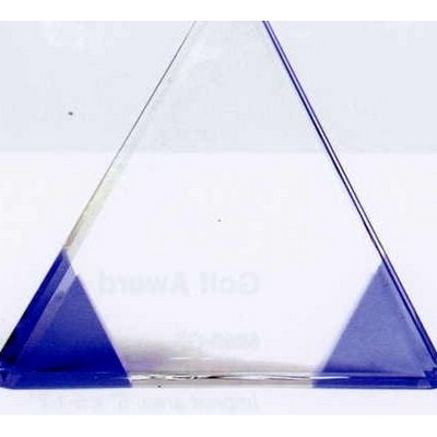 Blue Crystal Triangle Award (8 3/4"x1 1/8"x8")