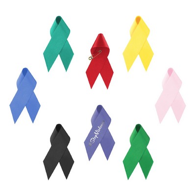 2 1/2" Imprinted Awareness Ribbon with Pin (5/8" width)