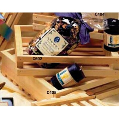 Wooden Slatted Gift Basket Crate (8"x10 1/2"x2 1/2")