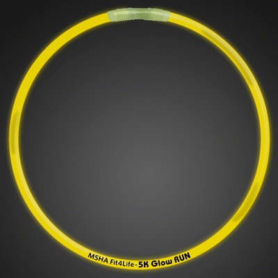 Promotional 22" Premium Yellow Glow Necklace - Domestic Imprint