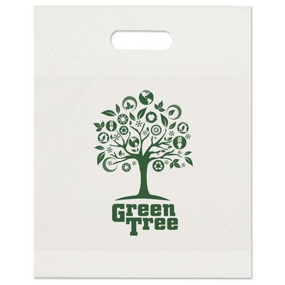 12W x 15H x 3 Eco Die Cut Handle Bag - Flexo Ink Print