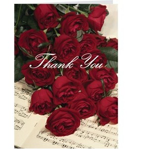 Red Roses Thank You Note