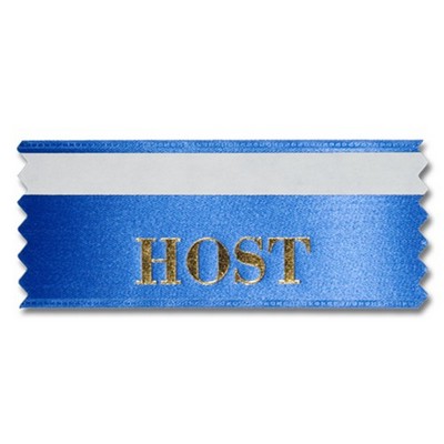 1-5/8"x4" Horizontal Stock Title Ribbon W/ Tape (Host)