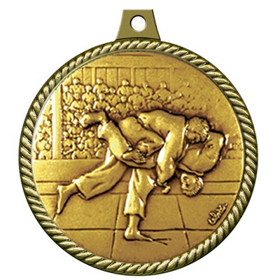 Stock Medal w/ Rope Border (Judo) 2 1/4"