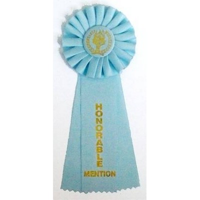 Rosette Ribbon - HONORABLE MENTION - Lt Blue - 4-1/2" x 11"