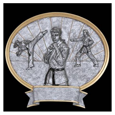 Karate, Female - Oval Legend Plates - 8"