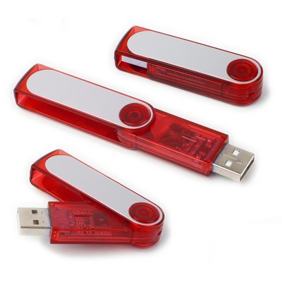 128 MB Translucent Swivel USB Flash Drive