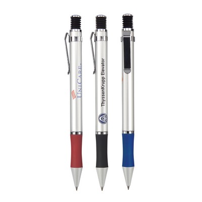 Metal Pen, Ballpoint pen, Click action, Blue ink refill optional