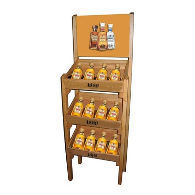 Pine Wood Beverage Display