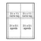 Classic Vertical Paper Agenda/ Name Badge Insert - Blank (3 5/8"x5 1/4")