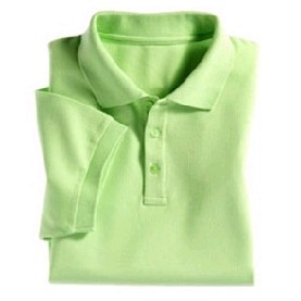 Short Sleeve 60/40 Polo Shirt w/3 Button Placket