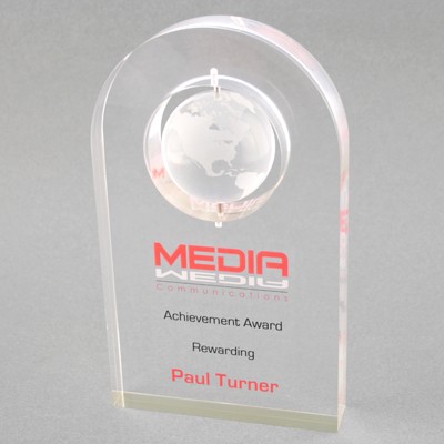 Acrylic Rounded Plaque Award (4"x 7"x 1-1/4")