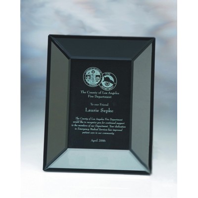 Black Glass Picture Frame Plaque (6"x8")