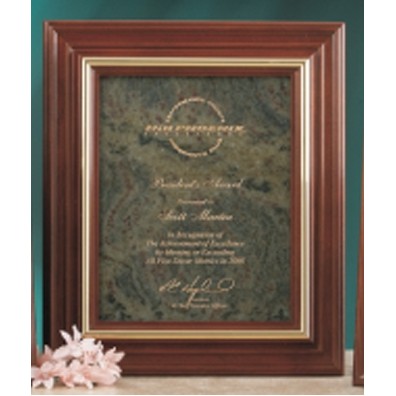 Custom Genuine Green Granite Executive Plaque (7"x9")