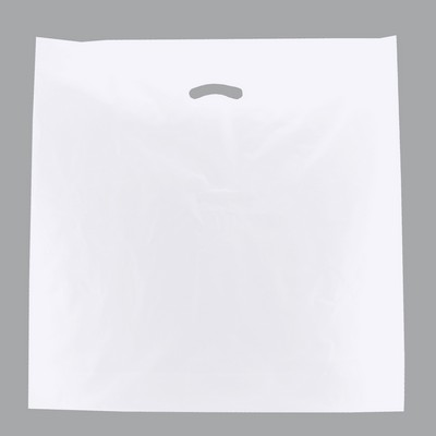 White Super Gloss Die Cut Handle Plastic Bag (24"x24"x5")