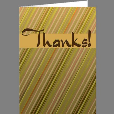 Thank You Card with Diagonal Stripes