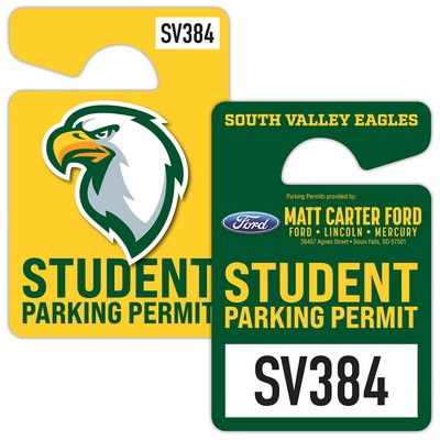 Laminated Hang Tag / Parking Permit Extra Thick- 3x4.5