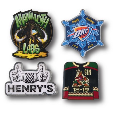 1 1/8" Overseas Photo Printed Lapel Pins