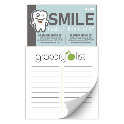 Magna-Note Business Card Magnet - Stock Grocery List Sticky Notes