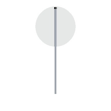 36" Aluminum Stake w/Foam Tape & Cap