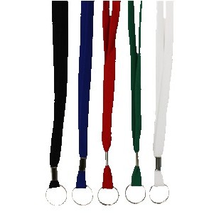 Blank 1/2" Tube Lanyard w/Key Ring