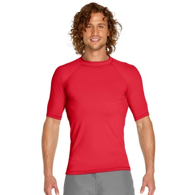 Adult Short Sleeve Rash Guard - Red