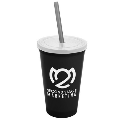 22 Oz. Straw-N-Lid Single-Wall Tumbler