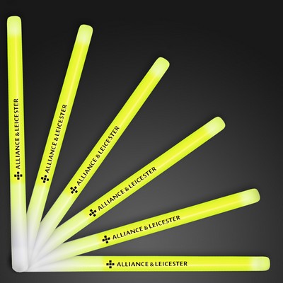 Custom 9.4" Yellow Glow Stick Wands - Domestic Imprint