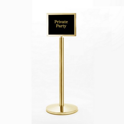 Hostess Sign W/ Polished Brass Finish Frame